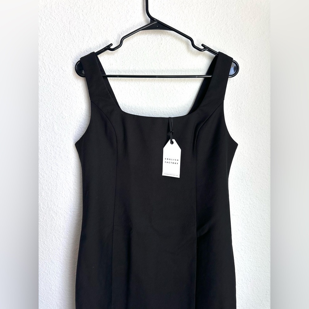 NWT Anthropologie English Factory Sleeveless Square Neck ALine Mini Dress Medium - Picture 6 of 16